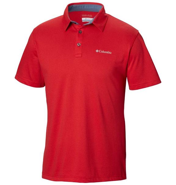 Columbia Thistletown Ridge Polo Red For Men's NZ16972 New Zealand